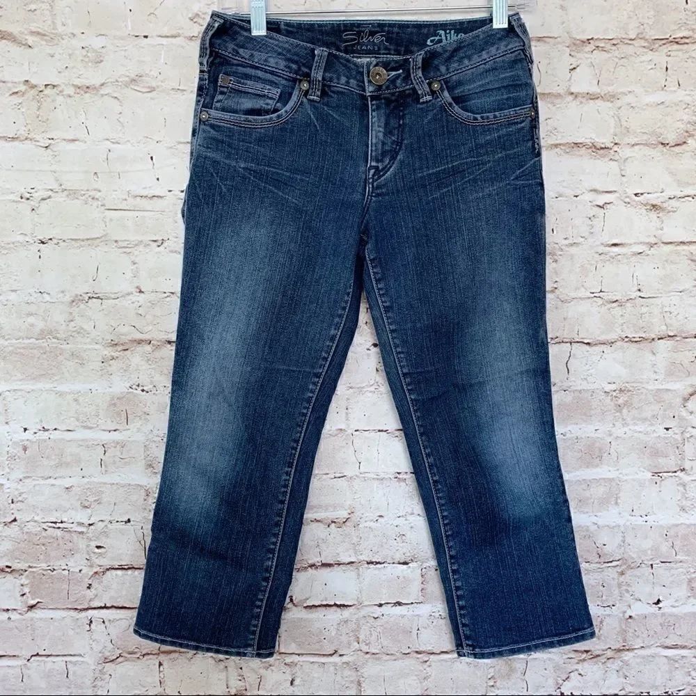 Silver Aiko Capri Jeans